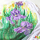 Scarf 'Irises' - batik. Scarves. studiya. My Livemaster. Фото №5