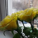 Желтые розы из холодного фарфора, Цветы, Москва,  Фото №1