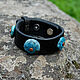 Order Leather bracelet decorated with turquoise. Kooht. Livemaster. . Bead bracelet Фото №3