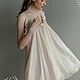 Order Silk chemise Amelie natural silk cream color. Delicate Clothing Store (Daria). Livemaster. . Nightdress Фото №3