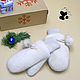 Selemeneva mink mitten gloves for women. Pearl, Mittens, Ekaterinburg,  Фото №1