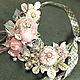 Powder pink or Precious. Necklace, two flower. Jewelry Sets. ms. Decorator. Online shopping on My Livemaster.  Фото №2