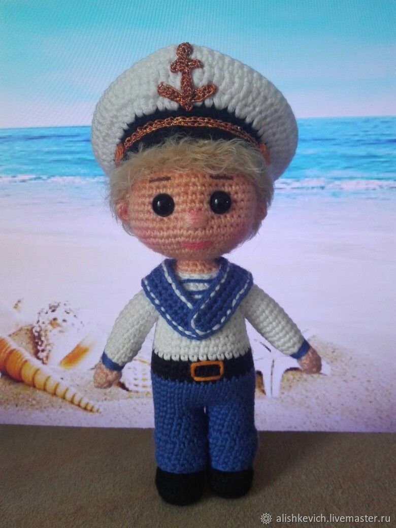 Моряк. Описание вязания. Игрушки, Вязаные игрушки, Вязание