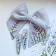 Bow Hairpin Linen - Embroidery Flowers, Hairpins, Fryazino,  Фото №1