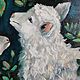 Order Lambs and roses oil Painting. Viktorianka. Livemaster. . Pictures Фото №3
