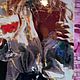 Картина Акрилом.Девушка с бокалом.Покрыта акриловым лаком, Картины, Южноукраинск,  Фото №1
