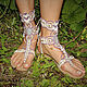 Заказать Magiс shoes - макраме бохо обувь с лунным камнем. Plumarii (Софья). Ярмарка Мастеров. . Обувь Фото №3