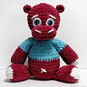 Куклы и игрушки handmade. Livemaster - original item Knitted Hippo blouse. Plush Hippo. Handmade.