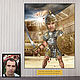 gift for birthday. Caricature-picture by photo. Gladiator, Caricature, Moscow,  Фото №1