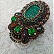 Brooch embroidered with beads' Forest fairy', Brooches, Moscow,  Фото №1