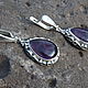 Classic Luani earrings with amethysts made of 925 HC0021-3 silver. Earrings. Sunny Silver. My Livemaster. Фото №5