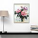 Order Painting roses bouquet of flowers pink roses interior painting. Lana Zaitceva. Livemaster. . Pictures Фото №3