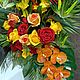 Композиция из силиконовых цветов "Краски осени '. Композиции. Flowers16kzn-. Интернет-магазин Ярмарка Мастеров.  Фото №2