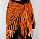 Shawl crochet terracotta. Shawls. Lily Kryuchkova (kruchokk). Online shopping on My Livemaster.  Фото №2