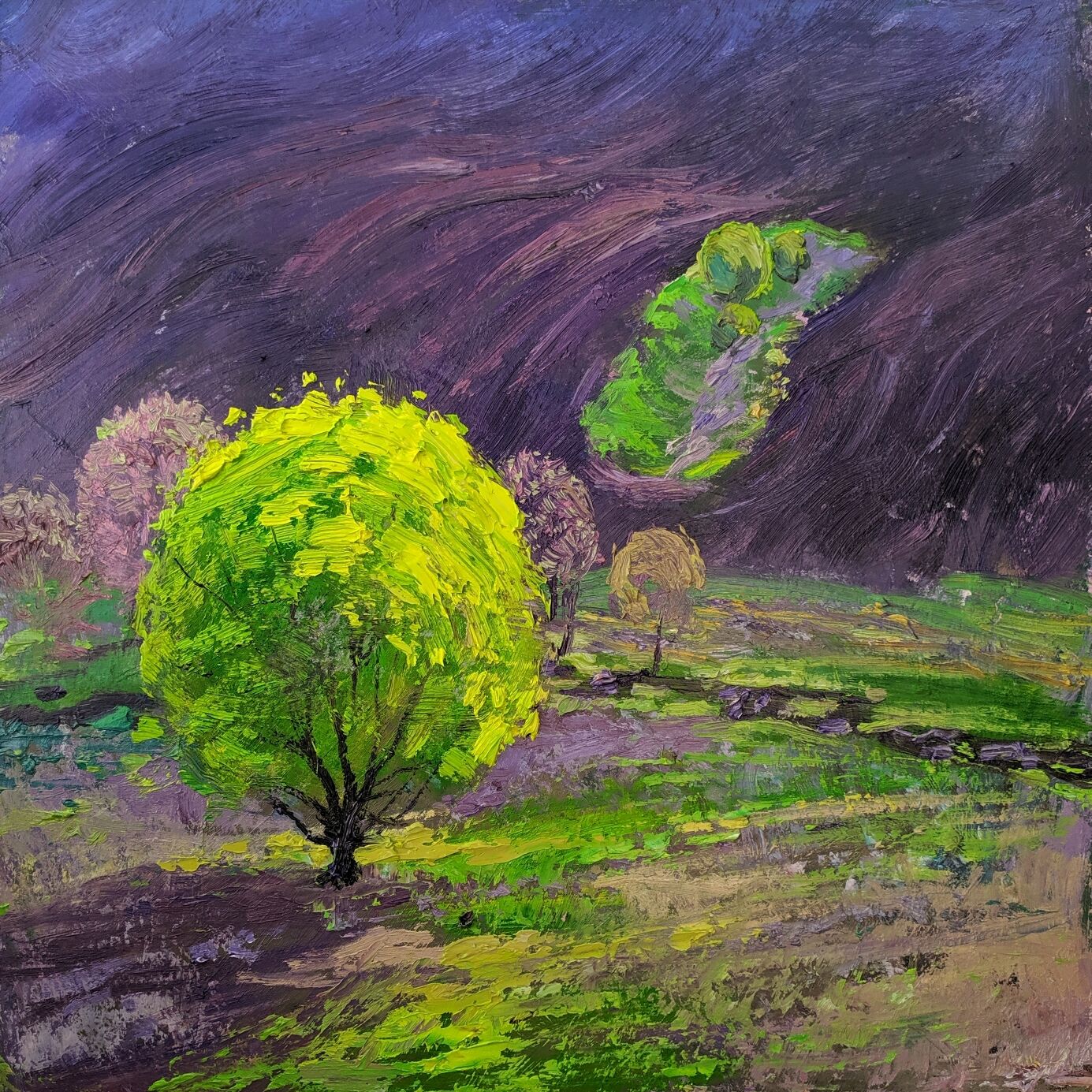 Пашня картина масляными красками в интернет-магазине Ярмарка Мастеров ...