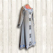 Русский стиль handmade. Livemaster - original item Linen dress Valkyrie. Handmade.