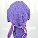 Women's bandana purple, hand-knitted bandana made of 100% cotton. Bandanas. vyacheslavovna-2. My Livemaster. Фото №4
