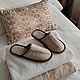 Home Slippers made of hemp ' Caring'. Slippers. esterella. My Livemaster. Фото №4