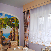 Для дома и интерьера handmade. Livemaster - original item Curtains for dining room lilac and beige. Handmade.