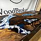 Стол-река из слэба термо граба 190х90 с эффектом моря «лагуна». Столы. WoodBroker. Интернет-магазин Ярмарка Мастеров.  Фото №2