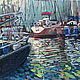 Oil painting on canvas. yachts, Pictures, Moscow,  Фото №1