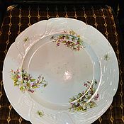 Sugar bowl cream color, porcelain, flowers, gold, Bavaria (4955)