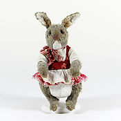 Куклы и игрушки handmade. Livemaster - original item Grey and white rabbit. Handmade.