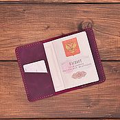 Сумки и аксессуары handmade. Livemaster - original item Passport cover, genuine manam leather. Handmade.
