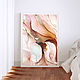 Абстрактная картина с золотом в раме «Аврелия», 50х70 см, alcohol ink, Картины, Санкт-Петербург,  Фото №1