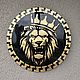 Картина "Лев Versace" круглая из смолы 40см, Картины, Санкт-Петербург,  Фото №1
