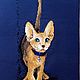 Embroidered picture of the 'Golden Sphinx' hand embroidery. Pictures. Pledy iz naturalnoj pryazhi Cosy Home. My Livemaster. Фото №5