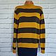 Yellow striped sweater. Mens sweaters. Knitted Things For All (matronka). My Livemaster. Фото №4