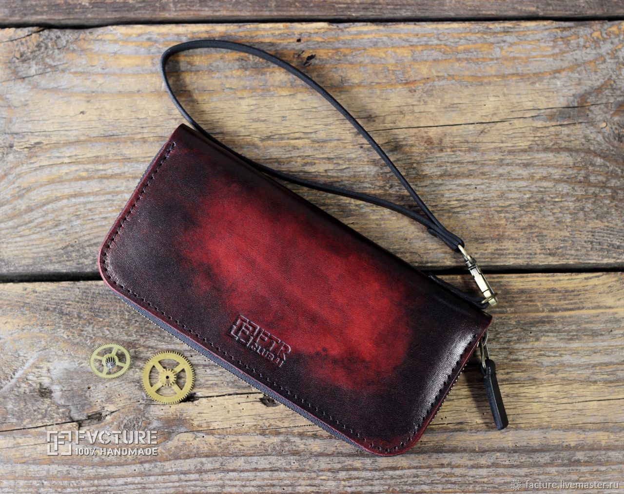 Genuine leather hot sale clutch