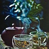 Картины и панно handmade. Livemaster - original item Picture:Flower tea.. Handmade.