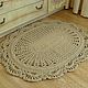  knitted oval cord rug with openwork border, Carpets, Kabardinka,  Фото №1