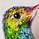 Oil painting Bright Hummingbird. Bright picture with a bird. Pictures. Zabaikalie. My Livemaster. Фото №5