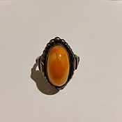 Винтаж handmade. Livemaster - original item Ring AMBER NATURAL silver 875, RIGA Baltic amber.. Handmade.