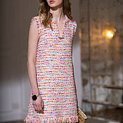 Одежда handmade. Livemaster - original item Dress made of bright tweed in the style of Chanel. Handmade.