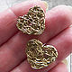 Earrings 'Hearts' brass. Earrings. Jewelry and accessories by IRIS. My Livemaster. Фото №4