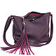 Crossbody bag purple leather shoulder bag - shoulder bag. Crossbody bag. BagsByKaterinaKlestova (kklestova). My Livemaster. Фото №5