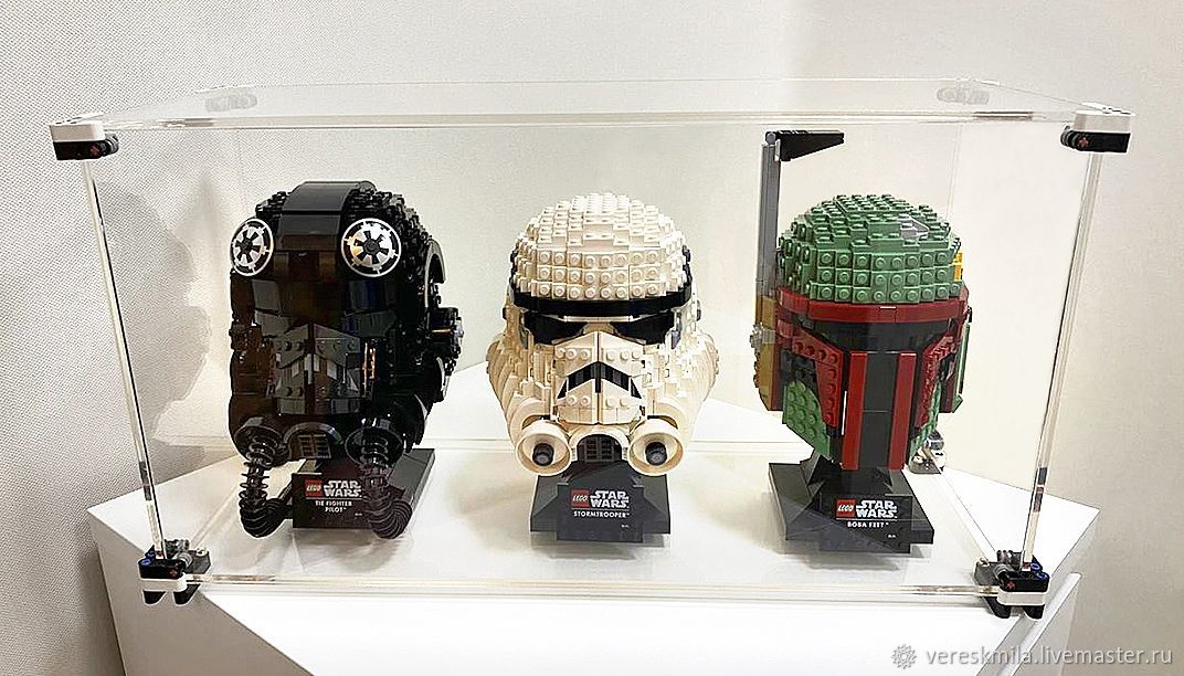 Витрина бокс для Lego Шлемы Star Wars (3,2,1 шт) купить в интернет ...