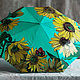Складной зонт с ручной росписью Подсолнухи №1. Зонты. Umbrella Fine Art зонты с росписью. Ярмарка Мастеров.  Фото №5
