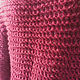 Isheri, вишневый пуловер с баской. Пуловеры. WasezUlwini          вязаная одежда. Интернет-магазин Ярмарка Мастеров.  Фото №2