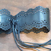 Аксессуары handmade. Livemaster - original item Lace belt made of genuine leather with a drawstring. ZPKXZ11. Handmade.
