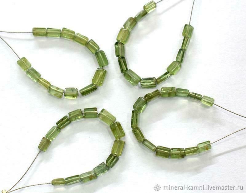 Green Apatite Beads, Beads1, Pyatigorsk,  Фото №1