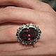 Order GARNET ring ring 925 silver,new,seal,1995 LUXURY!. From USSR. Livemaster. . Vintage ring Фото №3