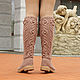 Demi-season boots 'Alexia'. High Boots. KnittedBoots. My Livemaster. Фото №5