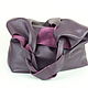 Bag Shoulder Bag Made of Leather Purple Bag Package T-shirt Shopper. Sacks. BagsByKaterinaKlestova (kklestova). My Livemaster. Фото №4