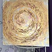 Картины и панно handmade. Livemaster - original item Painting gold on silver relief abstraction 