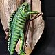 green iguana. Miniature figurines. Lebedeva Lyudmila (knitted toys). My Livemaster. Фото №5